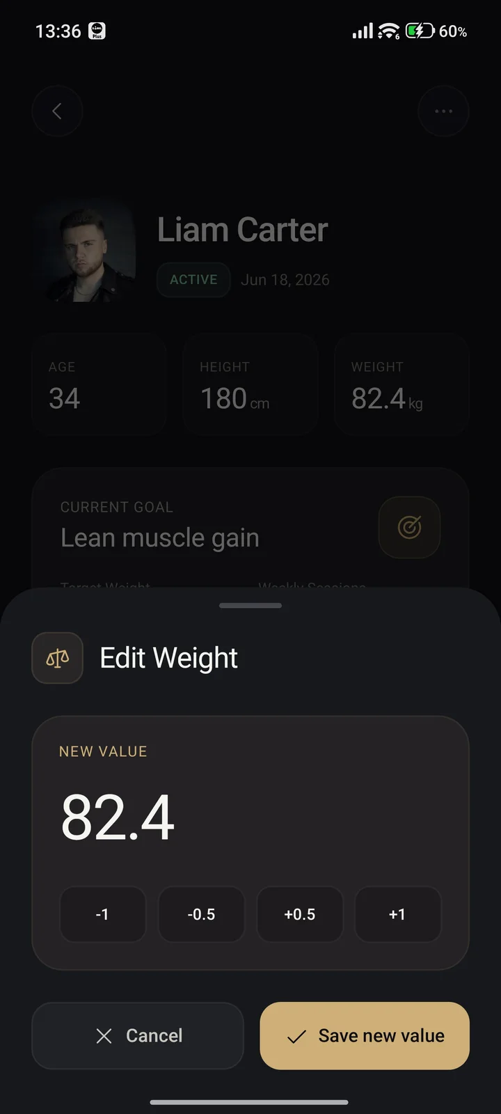 Weight update