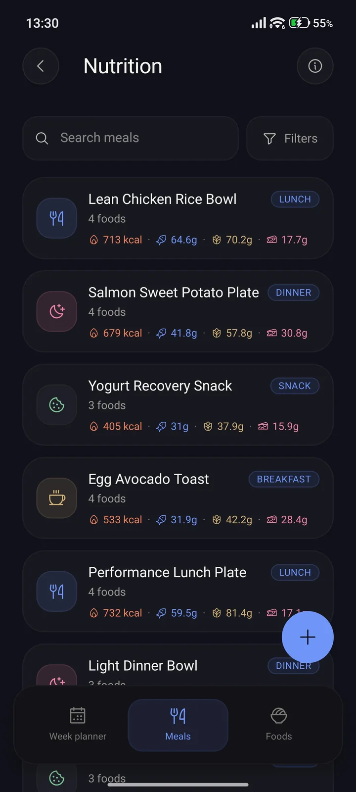 Meal library
