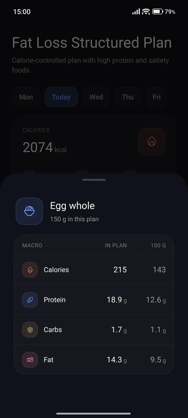 Foods in a plan
