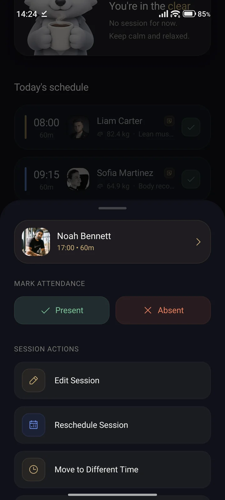 Coach agenda in Vulkio
