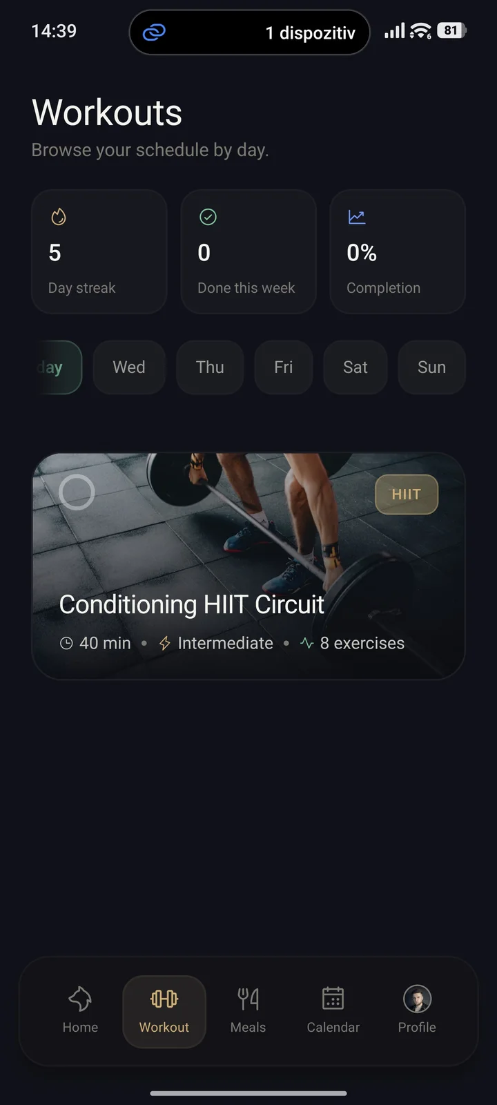 Reusable workouts
